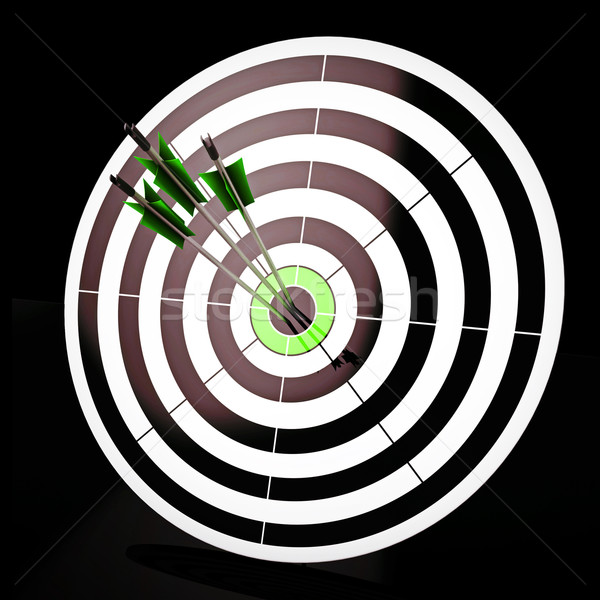Triple Dart Shows Winning Shot And Achievement Stock photo © stuartmiles