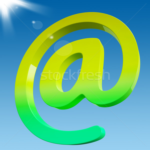 At Sign Shows Online Mailing Communication Icon Stock photo © stuartmiles