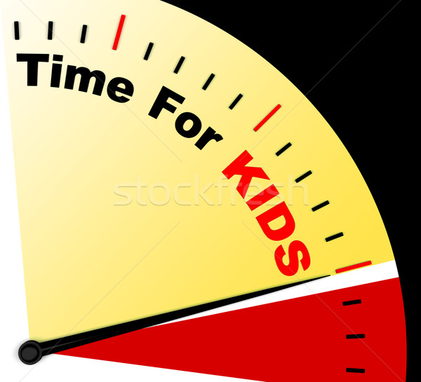 Time For Kiids Message Shows Playtime Or Starting Family Stock photo © stuartmiles