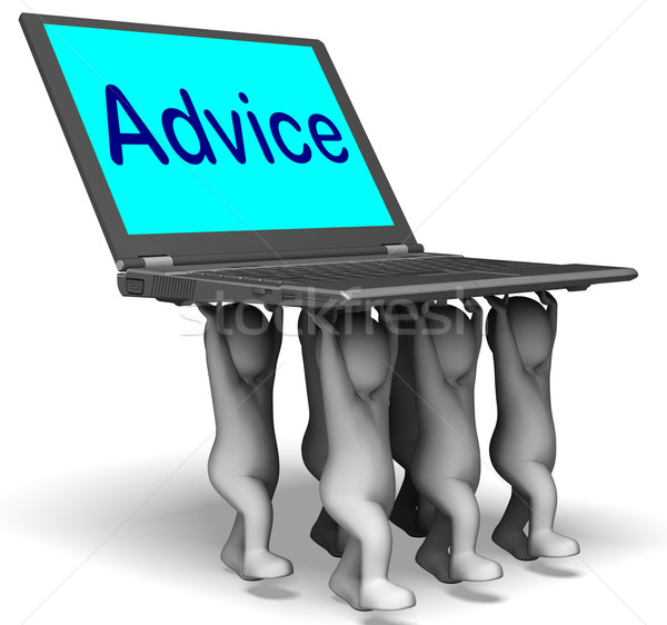 Advice Character Laptop Means Guidance Recommended Or Suggested
 Stock photo © stuartmiles