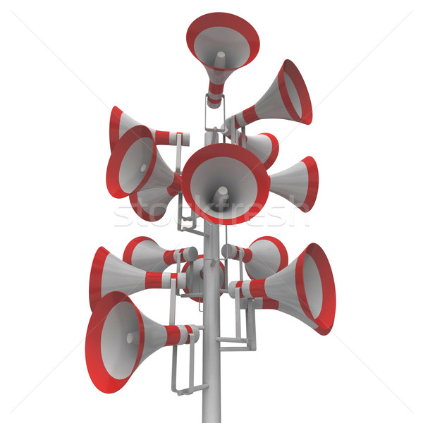 Audioapparatuur buitenshuis luid outdoor waarschuwing Stockfoto © stuartmiles