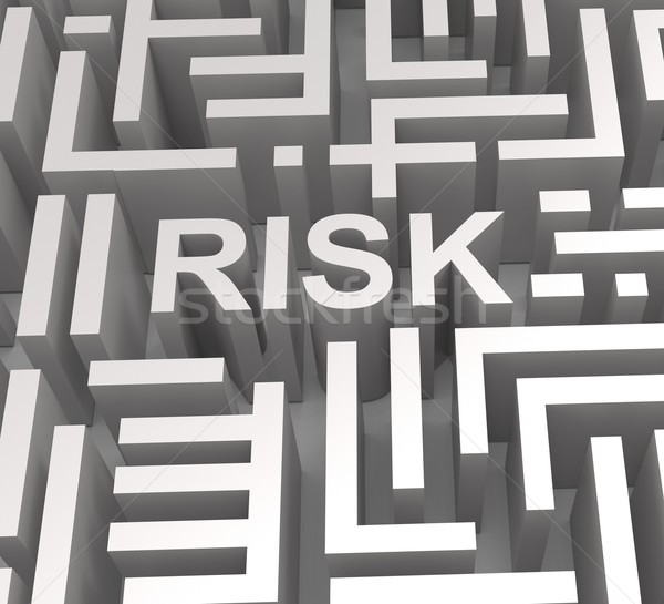 Riscant labirint risc instabil siguranţă Imagine de stoc © stuartmiles