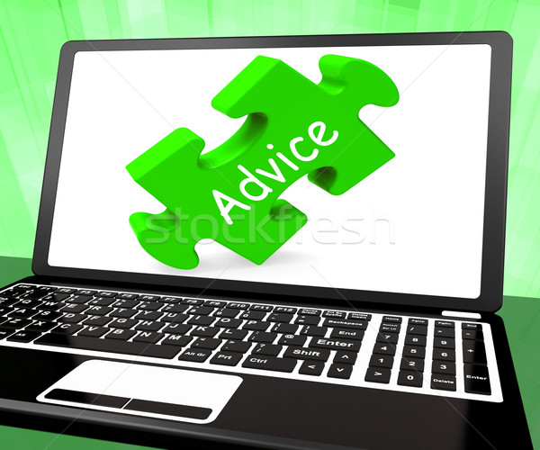 Advice Laptop Means Guidance Advising Or Suggest
 Stock photo © stuartmiles