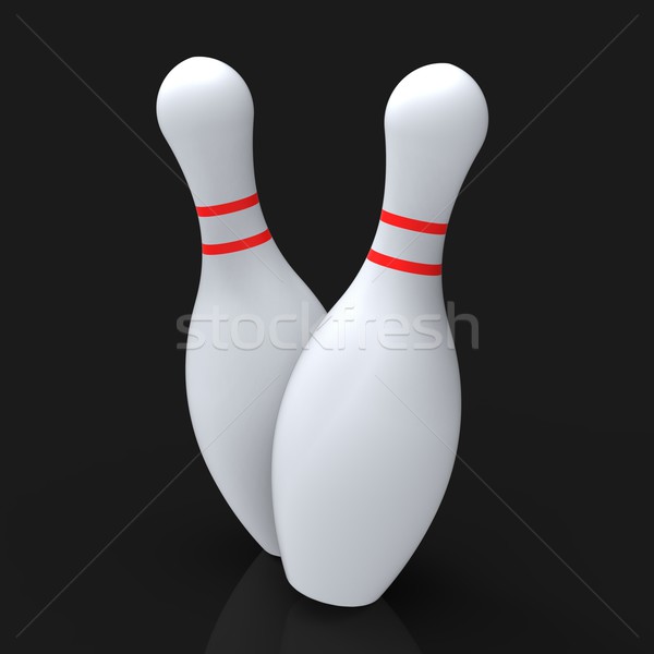 Bowling Pins Show Skittles Game Stock photo © stuartmiles