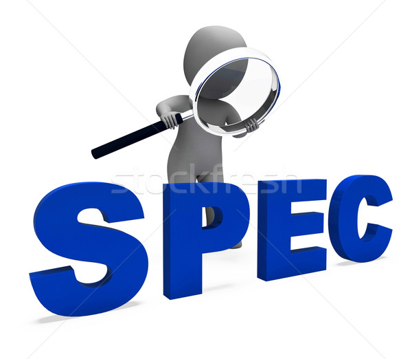 Spec Character Shows Specifications Details Particulars Or Desig Stock photo © stuartmiles