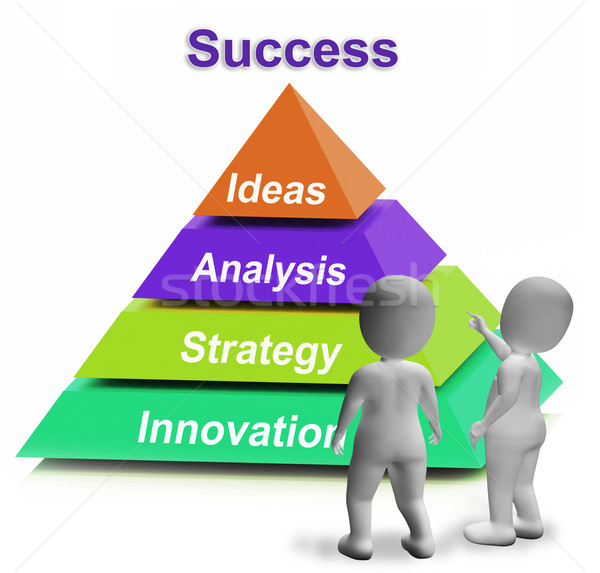 Success Pyramid Shows Accomplishment Progress Or Successful Stock photo © stuartmiles