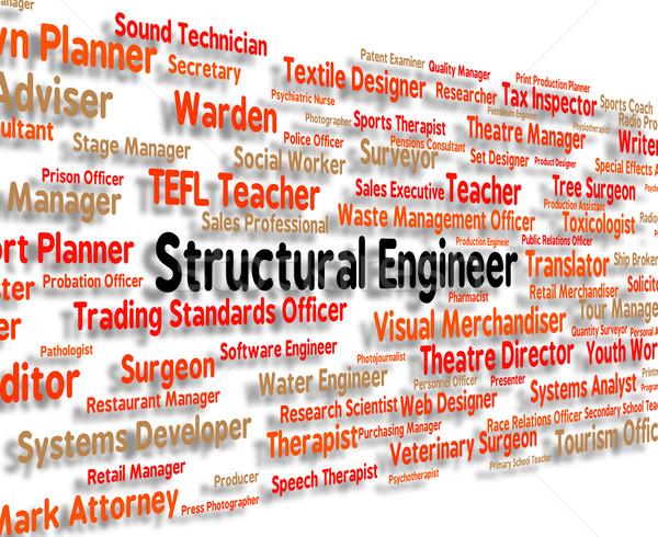 Structural Engineer Indicates Position Words And Construct Stock photo © stuartmiles