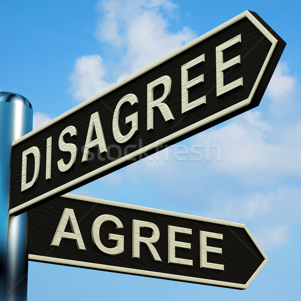 Disagree Or Agree Directions On A Signpost Stock photo © stuartmiles
