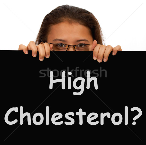 Groß Cholesterin Zeichen ungesund Fettsäuren Stock foto © stuartmiles