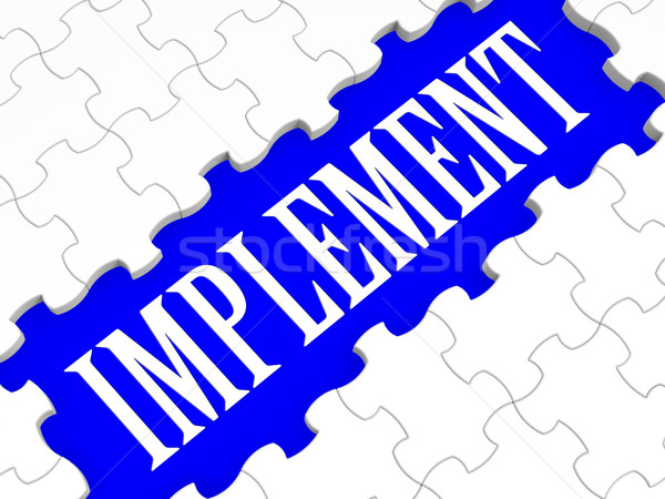 Implement Puzzle Shows Performing Plans Stock photo © stuartmiles
