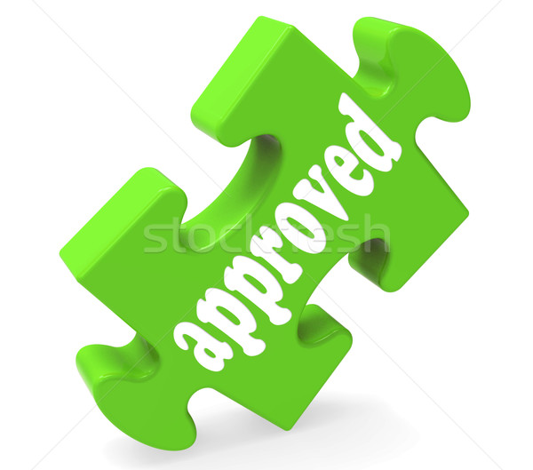 Approved Piece Shows Success, Approval, Confirmed Stock photo © stuartmiles