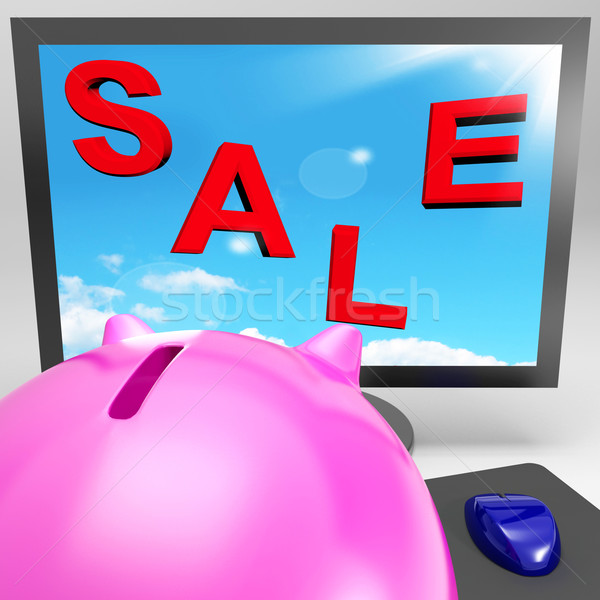 Sale On Monitor Showing Clearances Stock photo © stuartmiles