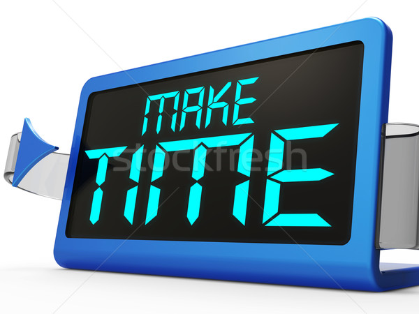 Make Time Clock Shows Scheduling And Planning Stock photo © stuartmiles