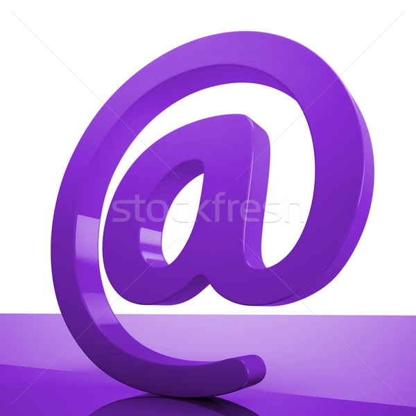 At Sign Means Online Mailing Communication Icon Stock photo © stuartmiles