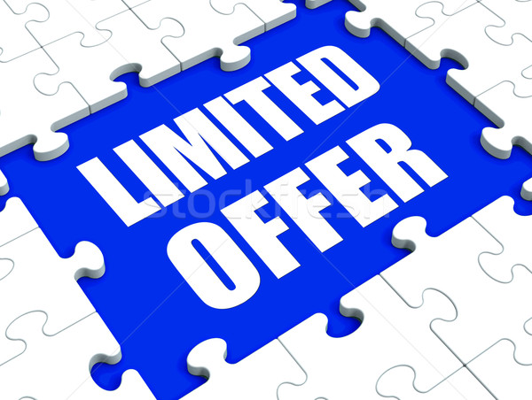 Limited Offer Puzzle Shows Deadline Product Promotion Stock photo © stuartmiles