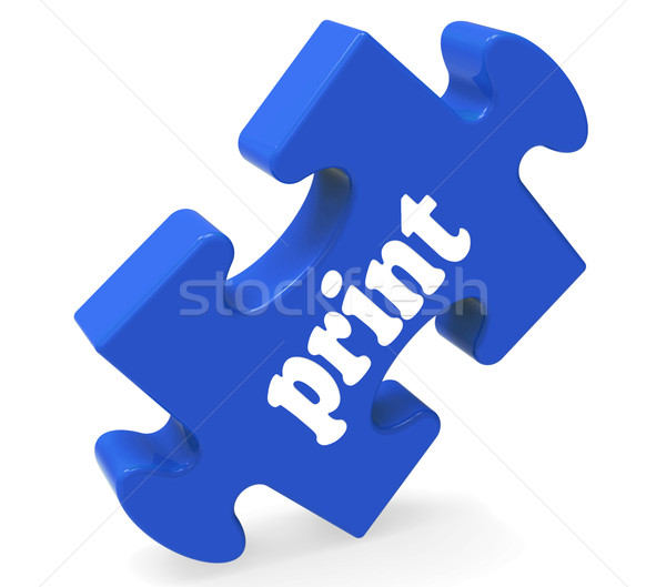 Print Key Shows Printing Copying Or Printout Stock photo © stuartmiles