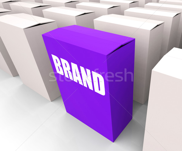 Brand Box Refers to Branding Marketing and Labels Stock photo © stuartmiles