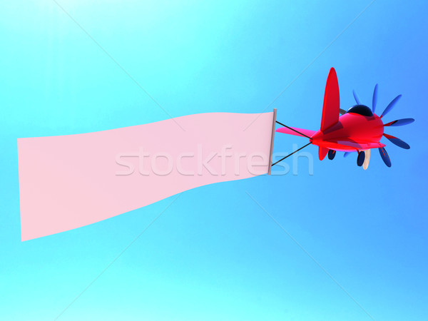 Vluchten banner vliegmaatschappij tekst ruimte Stockfoto © stuartmiles