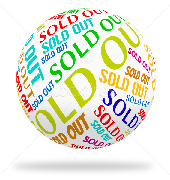 Sold Out Cube Means Stock Stocks And Text Stock photo © stuartmiles