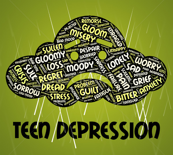 Teen Depression Means Lost Hope And Anxiety Stock photo © stuartmiles