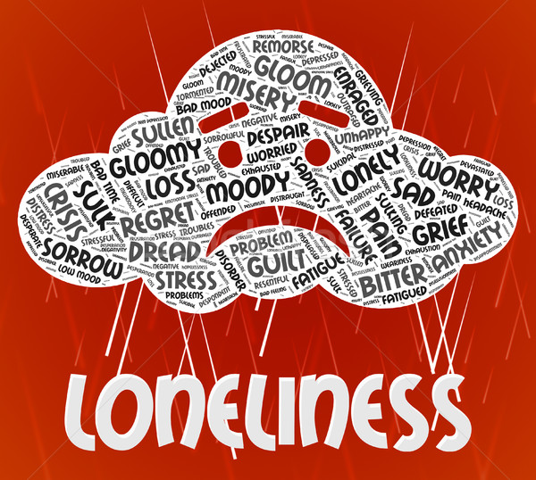 Loneliness Word Means Wordclouds Unwanted And Friendless Stock photo © stuartmiles