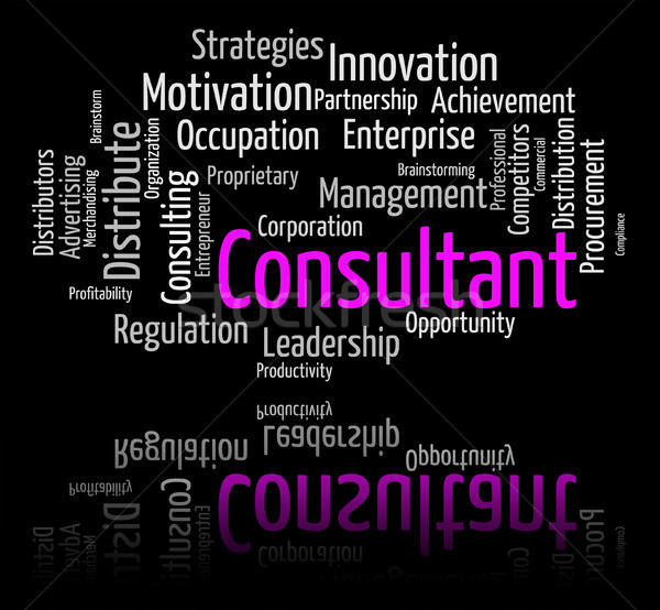 Consultant Word Indicates Advisers Wordclouds And Expert Stock photo © stuartmiles