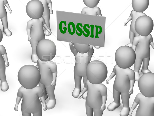 Gossip Board Character Shows Secrets And Rumours Stock photo © stuartmiles