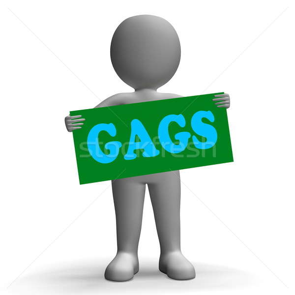 Gags Sign Character Means Comedy And Jokes Stock photo © stuartmiles