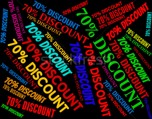 Seventy Percent Off Shows Retail E-Commerce And Discount Stock photo © stuartmiles