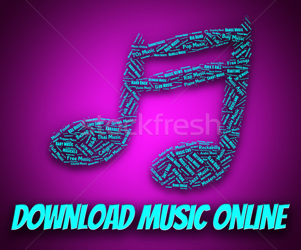 Download Music Online Indicates Web Site And Application Stock photo © stuartmiles