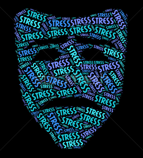Stressz szó stresszes túlterhelés mutat szöveg Stock fotó © stuartmiles