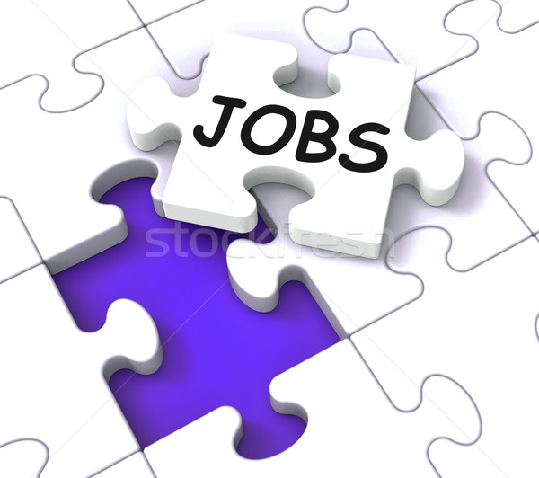 Offerte di lavoro puzzle professionale occupazione lavoratore Foto d'archivio © stuartmiles