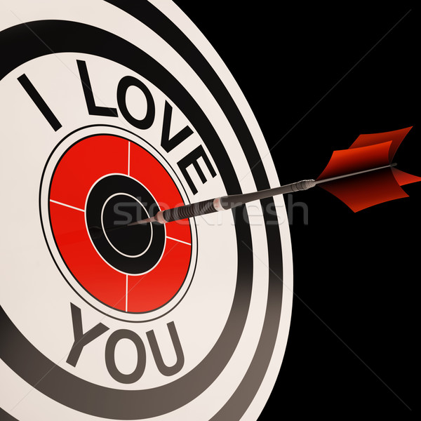 I Love You Target Shows Valentines Affection Stock photo © stuartmiles