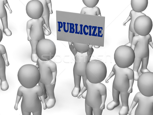Publicize Board Character Shows Product Advertising Or Business  Stock photo © stuartmiles