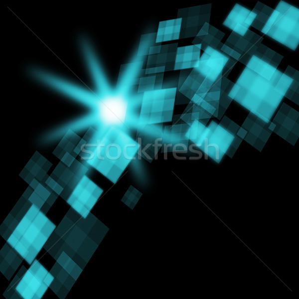 Turcoaz cuburi luminos proiect trendy Imagine de stoc © stuartmiles