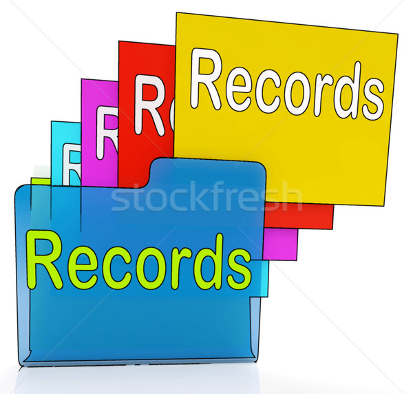 Records Folders Shows Files Reports Or Evidence Stock photo © stuartmiles