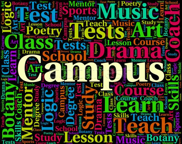 Campus Word Shows Academies Schools And Institute Stock photo © stuartmiles