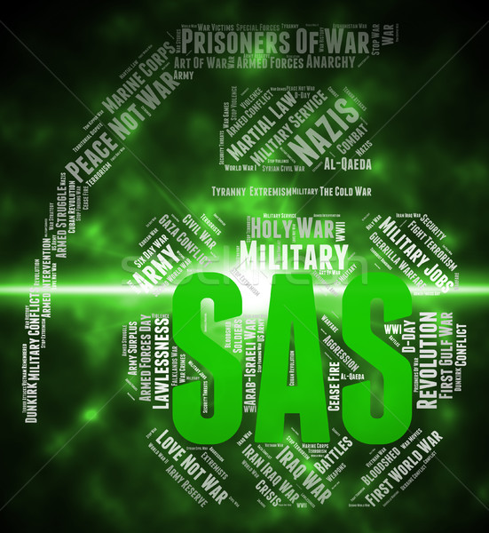 Sas Word Indicates Special Air Service And British Stock photo © stuartmiles