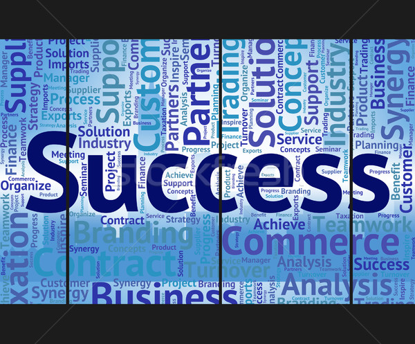 Success Word Means Victory Progress And Successful Stock photo © stuartmiles
