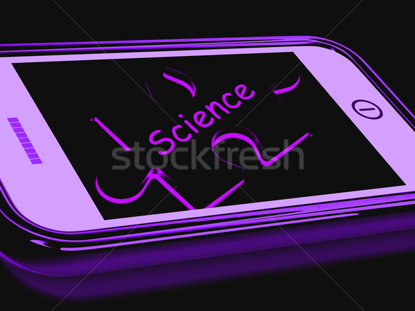 Wissenschaft Smartphone Biologie Chemie Physik Bedeutung Stock foto © stuartmiles