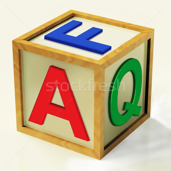 FAQ Block Means Questions Inquiries And Answers Stock photo © stuartmiles