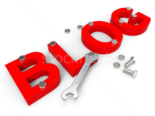 [[stock_photo]]: Blog · outils · world · wide · web · blogger · ligne · Journal