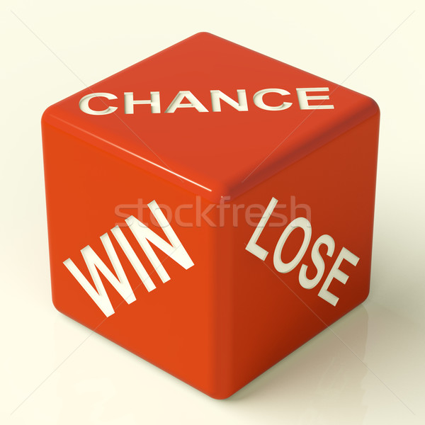 Chance Win Lose Dice Showing Luck And Opportunity Stock photo © stuartmiles