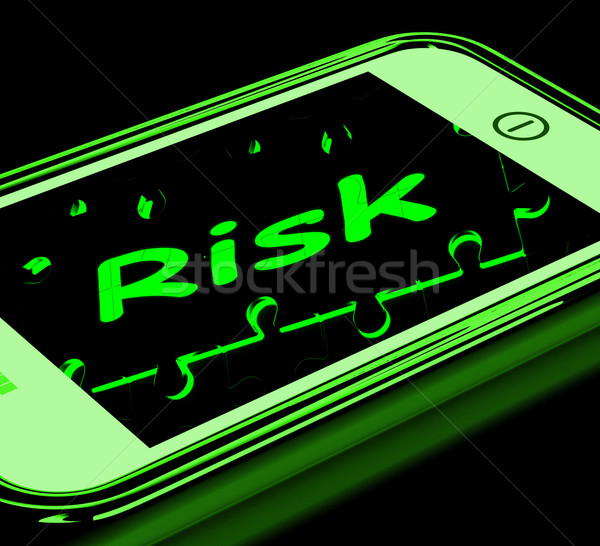 Risiko Smartphone instabil Situation monetären Krise Stock foto © stuartmiles