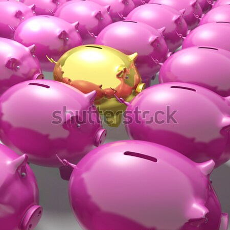 Broken Piggybank Shows Monetary Crisis Stock photo © stuartmiles