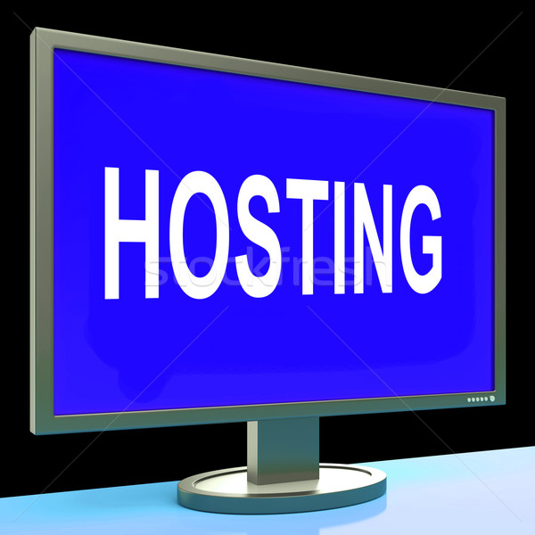 Hosting háló internet weboldal domain mutat Stock fotó © stuartmiles
