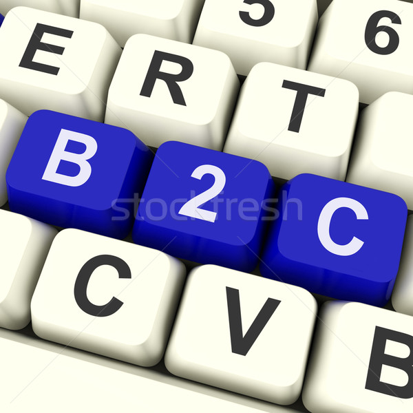B2c Keys Show Business To Consumer Buy Or Sell
 Stock photo © stuartmiles