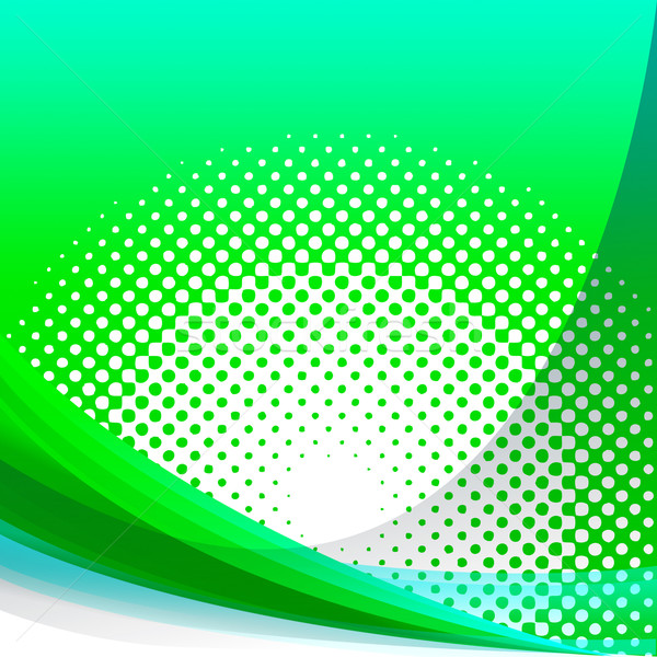 Dotted Green Wave Background Shows Dotted Pattern Or Abstract De Stock photo © stuartmiles