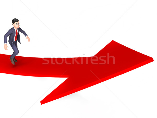 Businessman With Direction Means Improvement Commercial And Company Stock photo © stuartmiles