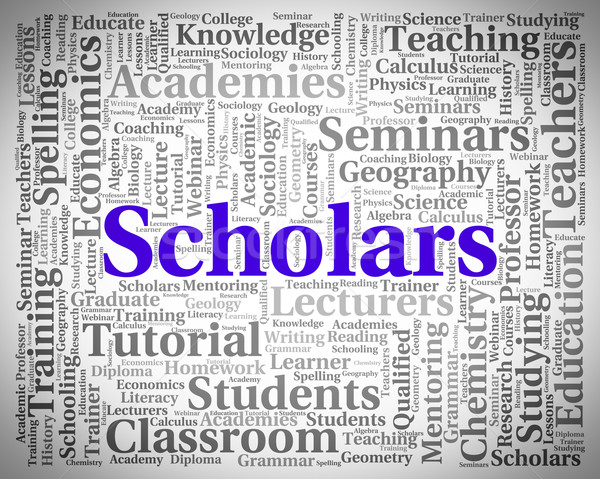 Scholars Word Indicates Learned Person And Academics Stock photo © stuartmiles
